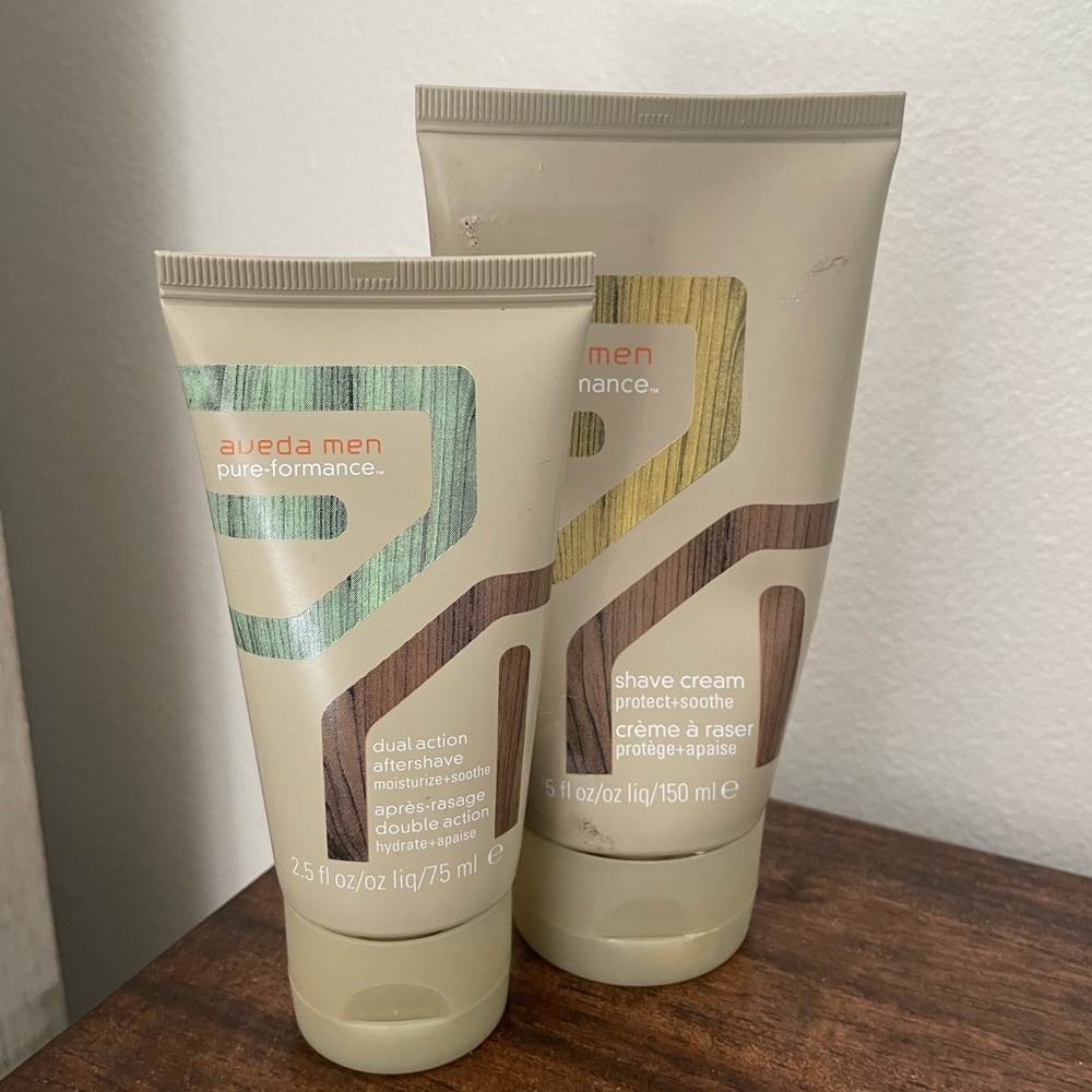 Aveda men’s aftershave and shave cream